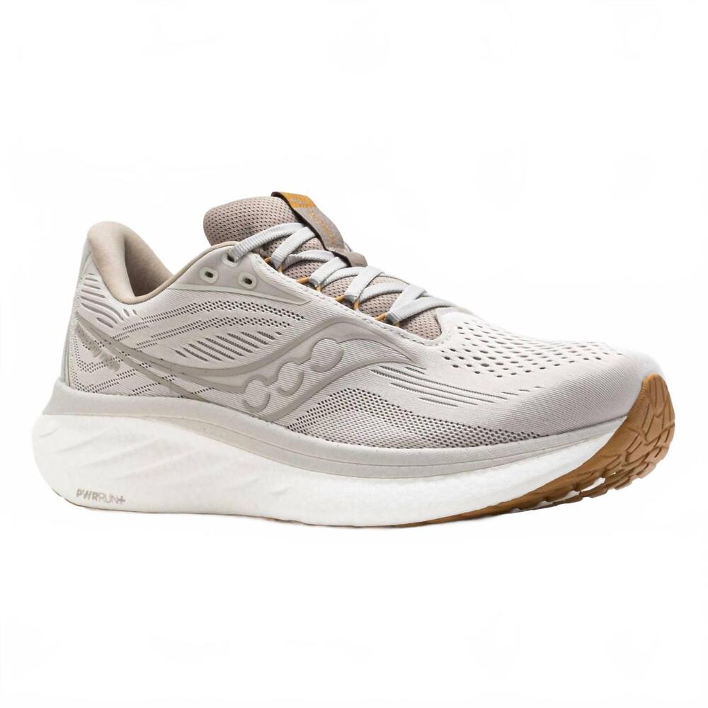 NEW SAUCONY men's ride 18 shoe in arctic/barley - Picture 3 of 6